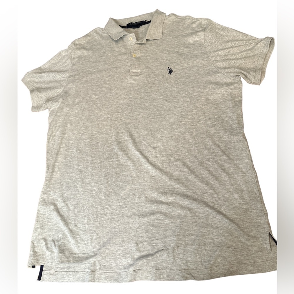 US Polo Assn Luxury Feel Gray Men’s Short Sleeve Polo XXL